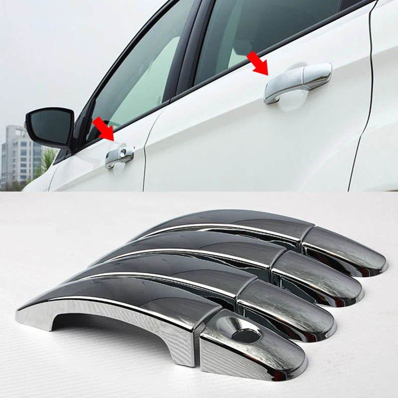 Подходит для Ford Focus 2 MK2 II 3 MK3 III 4 C Max Kuga Escape ABS Хромированная Защитная ручка двери
