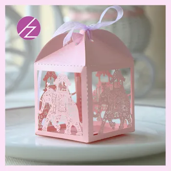 

50Pcs Pearl Paper India elephant design Celetrate wedding holiday Party Dinner Decoration Candy Gift Favor Box Package MiniBag