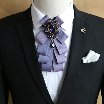 

British business suits bow tie Men get married high-end diamond bow tie