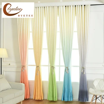 

{byetee} Living Room Window Curtain Fabric Modern Blackout Kitchen Curtains Doors For Bedroom Balcony Curtain Drapes