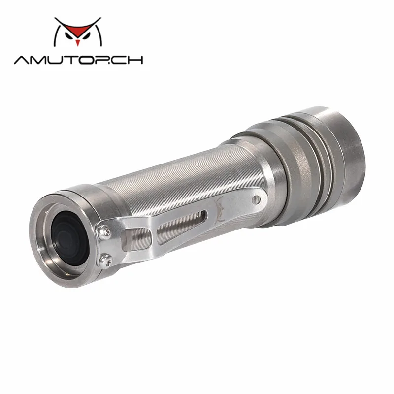 Amutorch AT40 4x Nichia 219C 1100LM выпуклая линза Профессиональный прожектор из титанового сплава EDC вспышка