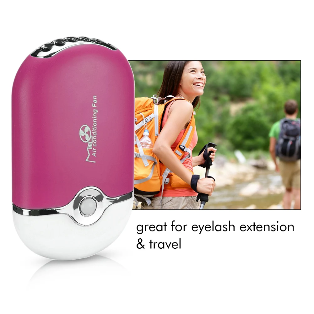 

Electric Portable Fans USB Rechargeable Handheld Mini Air Conditioning Fan For Eyelash Extension Travel Fan