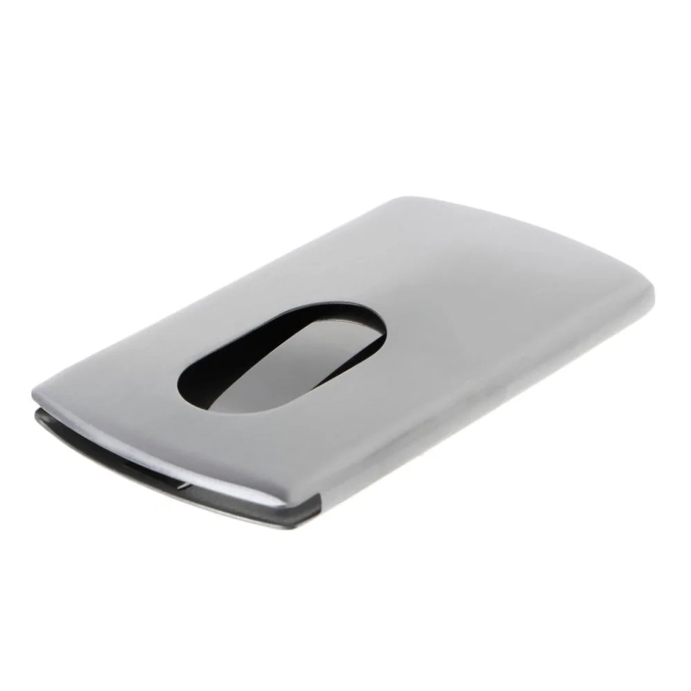 

Stainless Steel High-end Hand Push Thumb Slide-Out Business ID Cards Holder