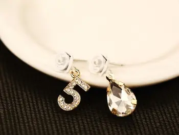 

Austria crystal different small stud earrings/korean luxury elegant women jewelry wholesale/brincos/boucle d'oreille strass/kupe