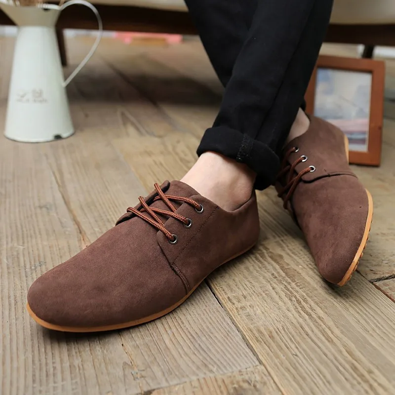 brown suede casual shoes