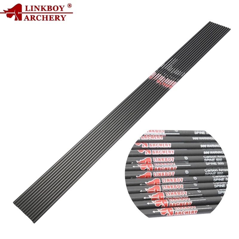 

Linkboy Archery 12pcs Carbon Arrows Shaft ID4.2mm Sp400-1000 for Recurve Compound Bow Shooting Outdoor Accessories