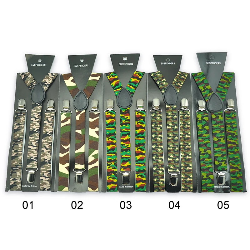 Тонкие подтяжки см Мода Новый 7 "классический Армейский Камуфляж" дизайн микс мужчины серьга унисекс-на подтяжках эластичные 2,5 Y-back подтяжки