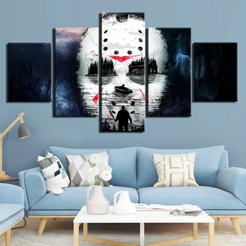 

Modern HD Printed Wall Art Frame Canvas Pictures 5 Pieces Friday The 13th Painting Poster Home Decor For Living Room