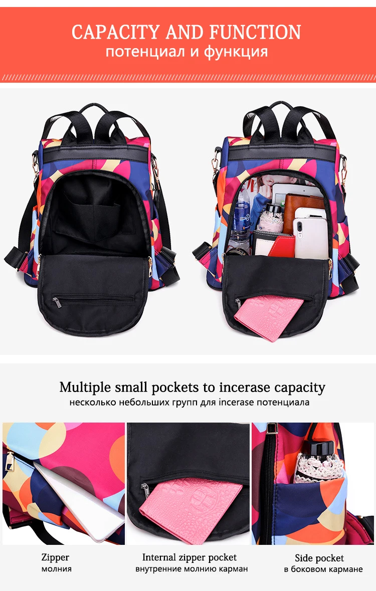 Fashion backpack women shoulder bag large capacity women backpack school bag for teenage girls light ladies travel backpack