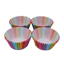 100 Pcs Rainbow Paper Cupcake/Muffin