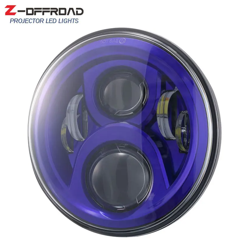 

7Inch Blue LED Headlight with Hi/Lo Beam for Motorcycle Switchback FLD Heritage Softail Classic Motorcycle Light