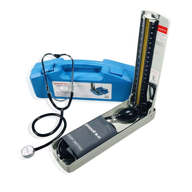 Сфигмоманометр и стетоскоп Yuwell Меркурий домашний Монитор артериального давления фетальный допплер медицинское оборудование подарочная коробка - Цвет: 1 set