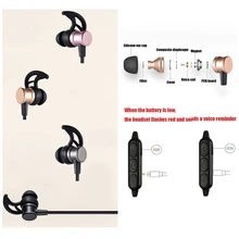 50 шт. qijiagu новое поступление беспроводные bluetooth-наушники магнитные универсальные спортивные музыкальные наушники-вкладыши