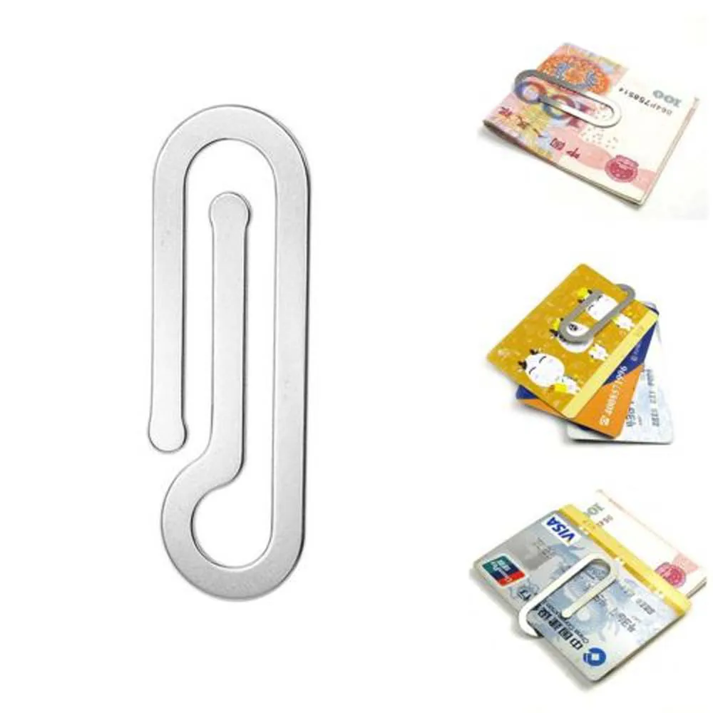 

NEW EDC Stainless Steel Metal Card Money Clip Paper Clip Wallet Tool Metal Multi-Function Men Money Clips Holder Wallet Holders