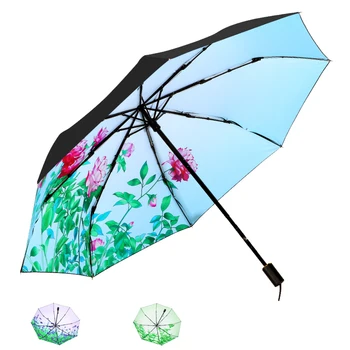 

Ladies Elegant Sun Umbrellas Rain Woman Flower Umbrella Anti-UV Protection Female Parasol Fold Umbrella Paraguas Mujer Parapluie