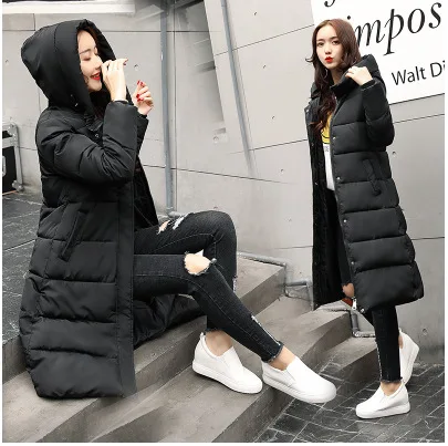 Mince Poches Longue Et 2018 Femme Coton Vestes noir Capuchon Doudoune gris Grande D'hiver army Mode Taille Green kaki Chaud À Blue rouge Manteaux Zpcp7zr