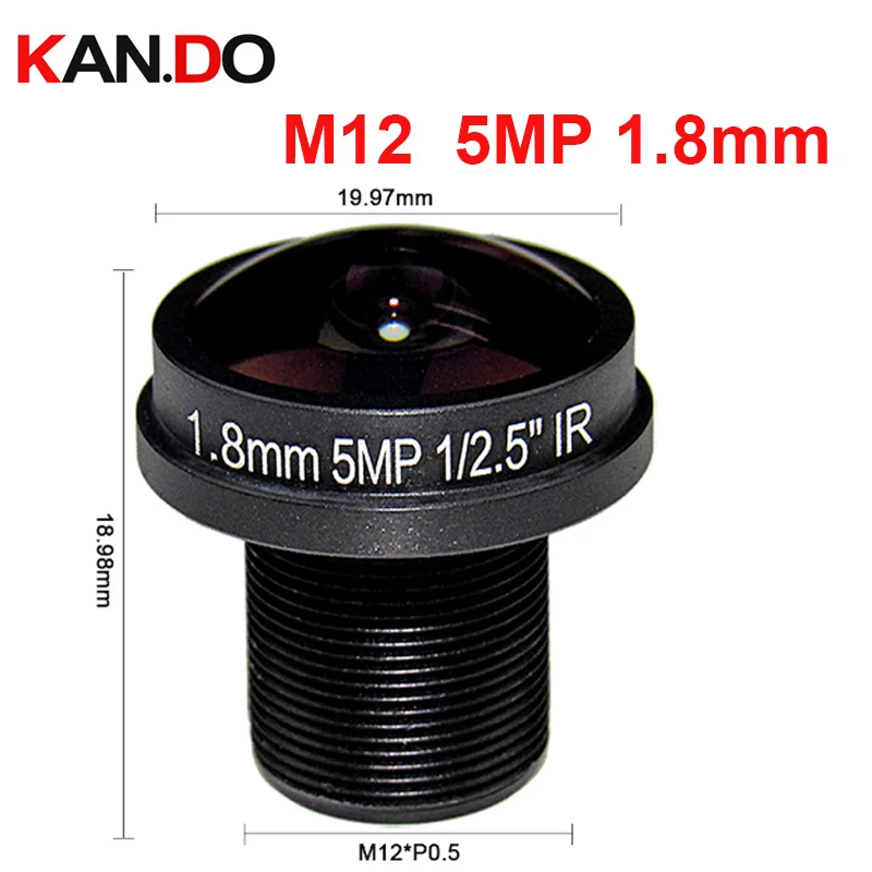 Рыбий глаз M12 1,8 мм объектив Объективы для видеонаблюдения 5MP ИК M12 cctv CamerLens 5-мегапиксельная HD для HD IP Камера 180D широкий угол обзора F2.0 1/2. 5"