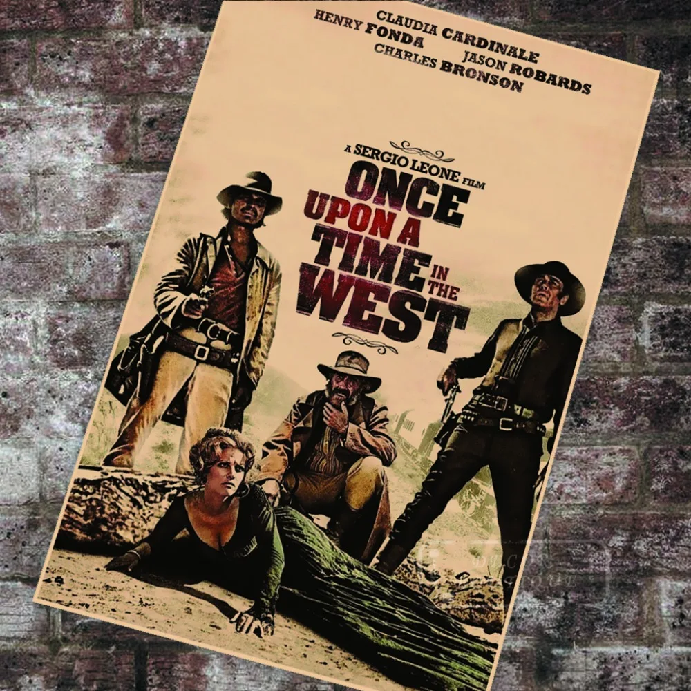 Once Upon A Time in The West Classic Movie Canvas Paintings Vintage Wall Posters Stickers Home