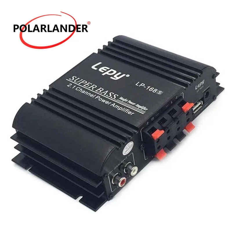 

Lepy LP-168S 12V Power Subwoofer 2.1 Channel Auto Audio Car Amplifier Bass Output HiFi Stereo Sound WithAUX Function Speaker