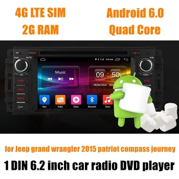 

Quad Core Android 6.0 for Jeep grand wrangler 2015 patriot compass journey Car DVD Player Navigation GPS 4G Radio