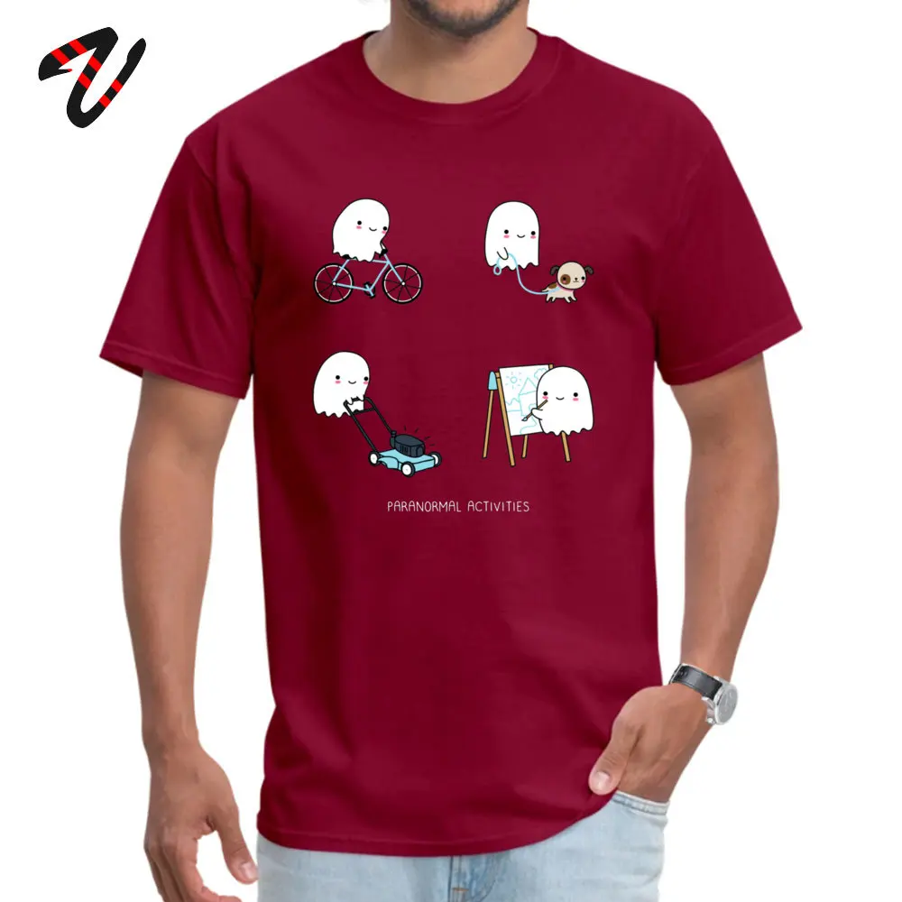 Paranormal activities Tees Classic O Neck Print Short Sleeve 100% Cotton Student T Shirts Fitness Tight Clothing Shirt Paranormal activities -29054 maroon