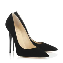 2016 Elegant Women’s Suede Leather Pointy Dress Pumps Ladies Evening Stiletto Shoes Plus Size Free Shipping Support DHL