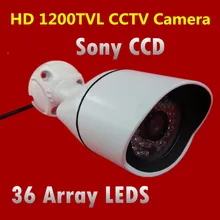 High quality 1/3″ Sony CCD HD Outdoor CCTV Security Camera Surveillance 1200TVL Waterproof IR Camera with 36 Array LEDS