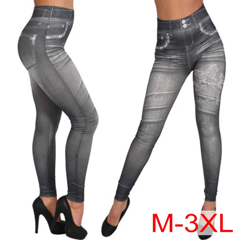 

Women Jean Pants Trousers Jeggings Leggings Denim Long Ladies Bodycon New Casual