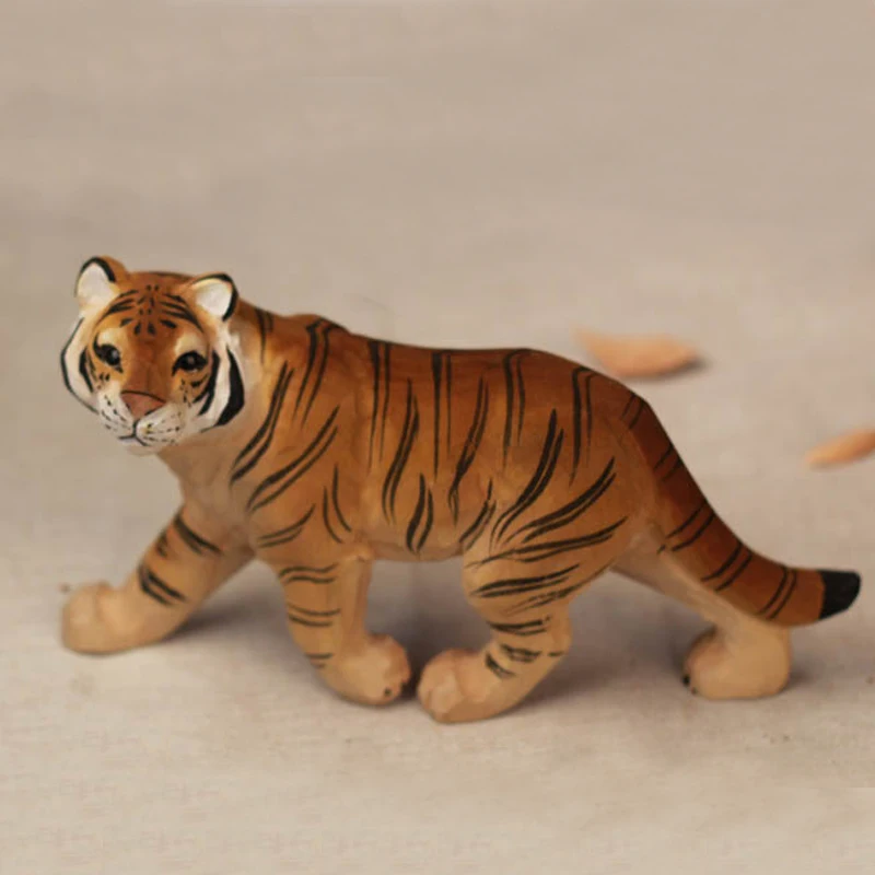Handmade Wood Tigerin Figurines & Miniatures from Home & Garden on