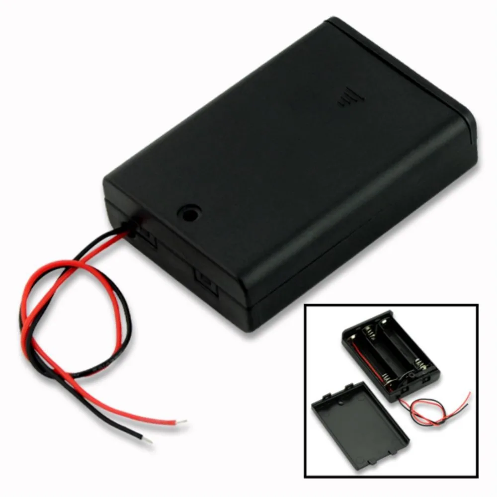 Free shipping by DHL Battery Cover Box Plastic Black 3 AA Battery Holder Case With Switch 150mm wires100pcs/lot Free shipping by DHL Battery Cover Box Plastic Black 3 AA Battery Holder Case With Switch 150mm wires100pcs/lot