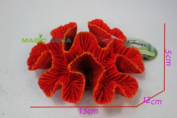 Волшебный аква красный смолы искусственный морской Коралл для аквариума украшения ландшафтный дизайн