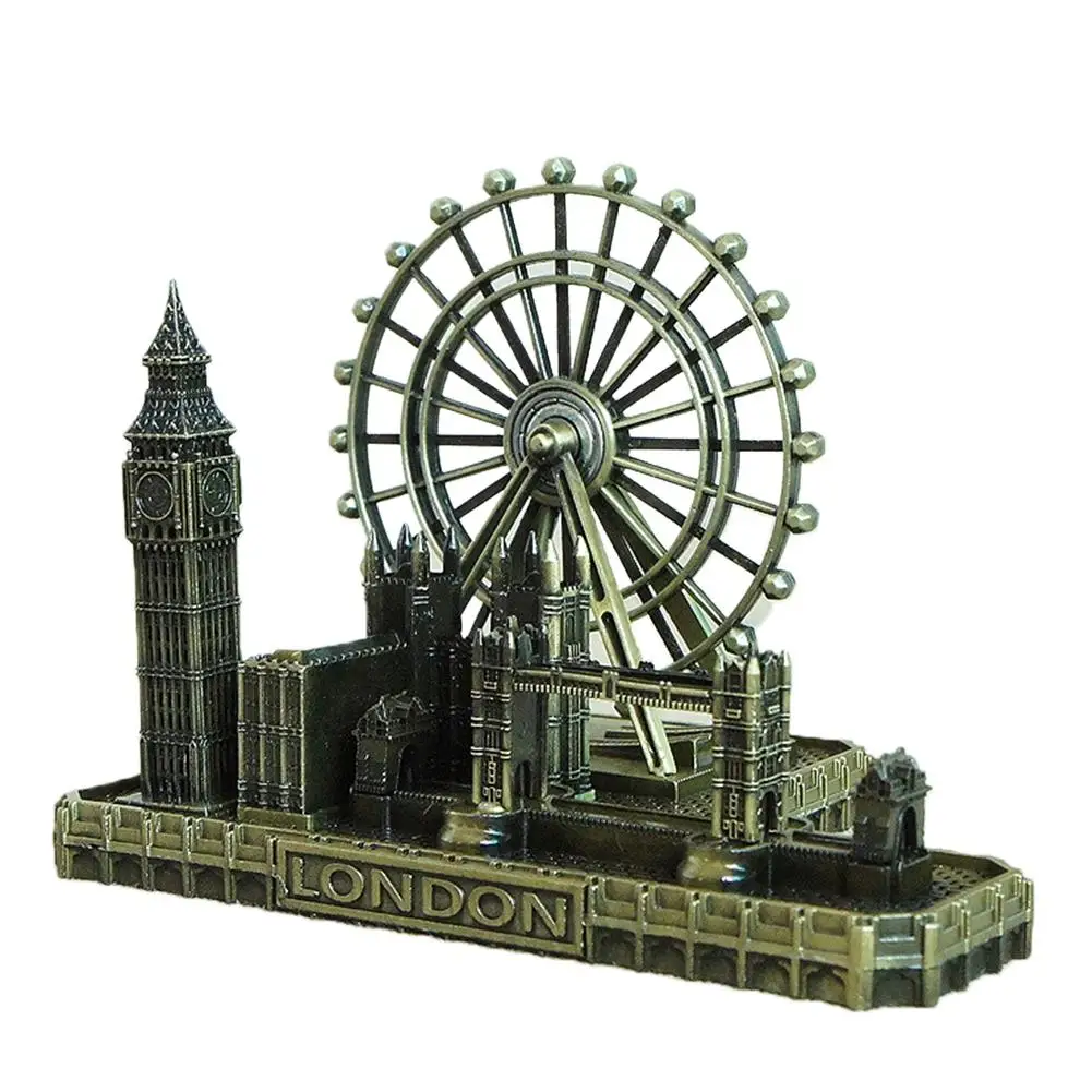 

New Paris London Eye Big Ben Tower Bridge Church London Group Memorial Home Decoration Crafts London Paris Building Model Gifts