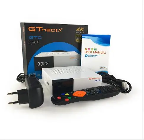 GTmedia GTC 5 шт. Android 6,0 ТВ приставка комбо DVB-S2 T2 кабель ISDBT 4k спутниковый ресивер 2G+ 16G Wifi Amlogic S905D - Цвет: Белый