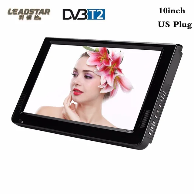 LEADSTAR HD Portable TV 10inch Digital Analog LED Televisions Support SD Card USB Audio Car Television DVB-T DVB-T2 AC3