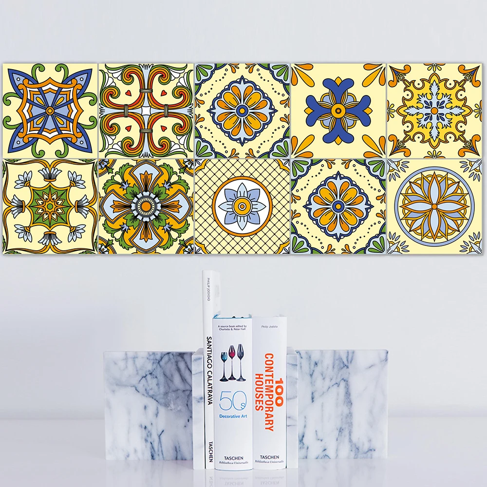 

20PCS/SET PVC DIY Waterproof Self Adhesive Furniture Kitchen Bathroom Pattern Tile Sticker Sticker DT062