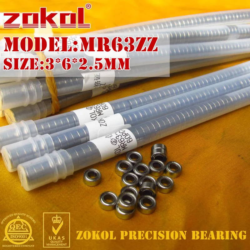 ZOKOL MR63 ZZ Z1 подшипник MR63ZZ mr63 zz миниатюрный шарикоподшипник с глубоким желобом 3*6*2 5