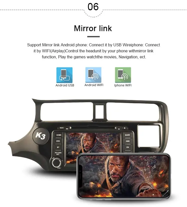 Best JDASTON Android 8.1 Car Multimedia DVD Player For KIA Rio K3 2012 2013 2014 2015 2 Din Car Radio GPS Navigation Stereo WIFI RDS 7