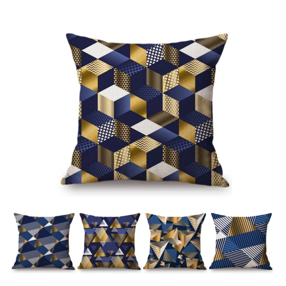 Luxury pillow Decorative pillowcase Printed pillowcase Seat cushion Gold and Red Patterned Pillow Bed pillow Home textile