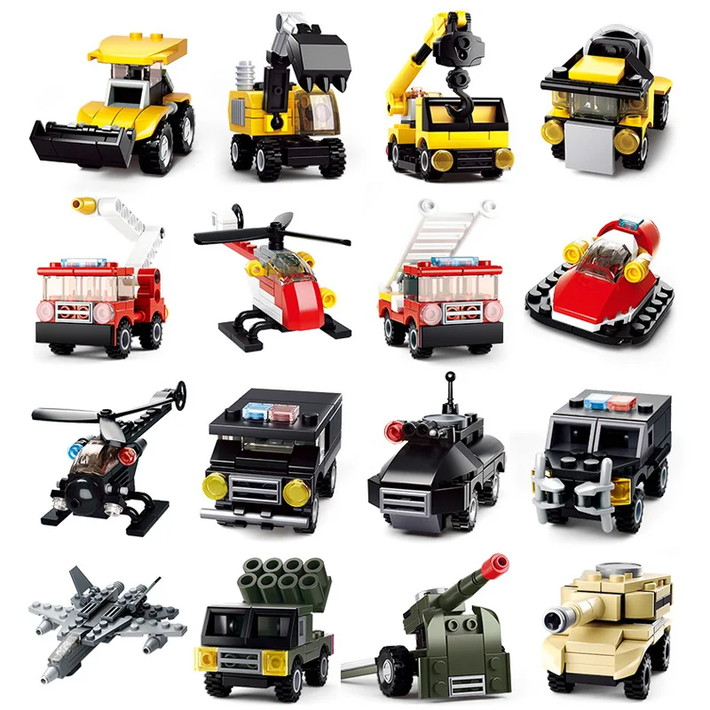 0592 37pcs Vehicle Constructor Model Kit Blocks Compatible LEGO Bricks Toys for Boys Girls Children Modeling