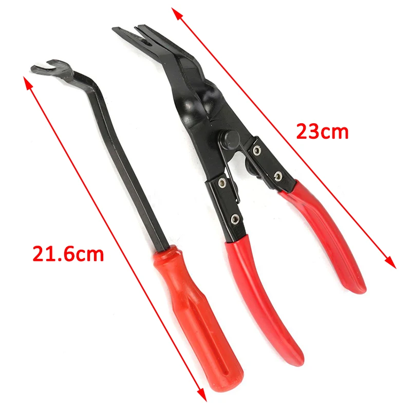 2pcs Car Door Card Panel Upholstery Remover Trim Staples Clip Quick Removal Pliers Pry Bar Tool Set Mayitr Hand Tools