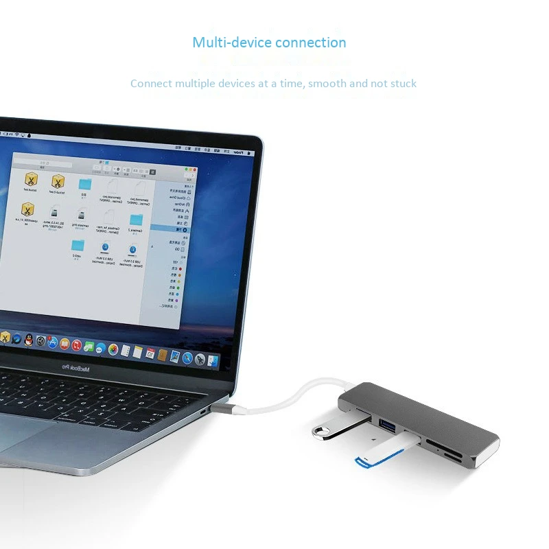 6 в 1 Usb C концентратор type адаптер с Pd + 3Usb3. 0 Sd Tf кардридер для Macbook Pro Imac samsung Galaxy Note