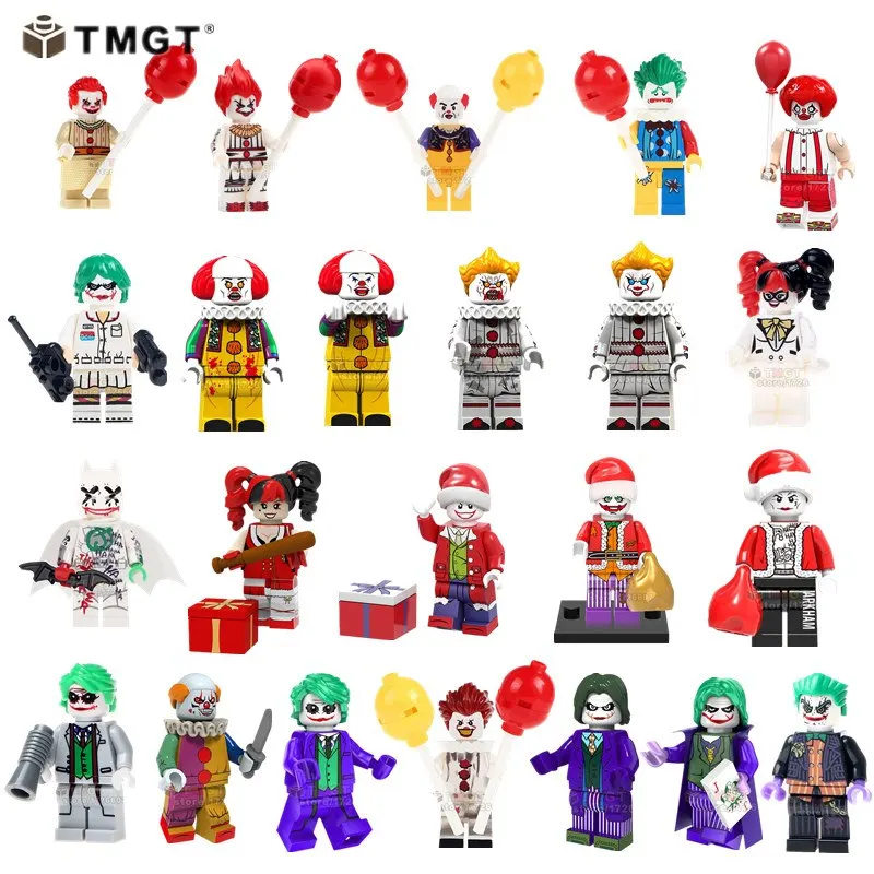 

50PCS/LOT Horror Movie It Pennywise Joker The Clown Building Blocks Juguetes Toys Gifts For Friends Children