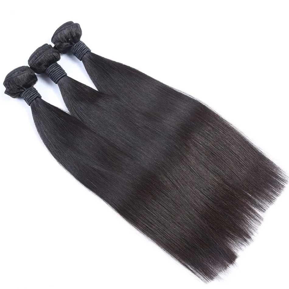 Unprocessed Brazilian Straight Hair With Closure 134 Ear To Ear Lace Frontal With 3 Bundles (2)
