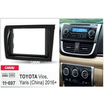 

CARAV 11-697 Car Radio Fascia Panel for TOYOTA Vios, Yaris (China) 2016+ Stereo Fascia Dash CD Trim Installation Kit