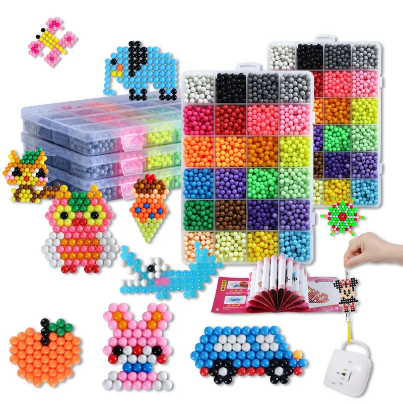 

Montessori Education Brain Creative Magic Aqua Beads Box Kit Girls Boys Crystal Kid Baby Toy Children Handmade Diy 2019 Years