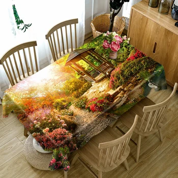 

Trees print 3D Tablecloth polyester Dinner Party Coffee Table Cloth Round Rectangular Waterproof Table Cover Home Decorative
