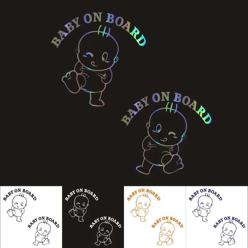 

Car Stickers 14.6CM*14.4CM Baby On Board Car Decoration 3D Reflective Accessories Car Styling BUY 2 SAVE HALF Custom Sticker