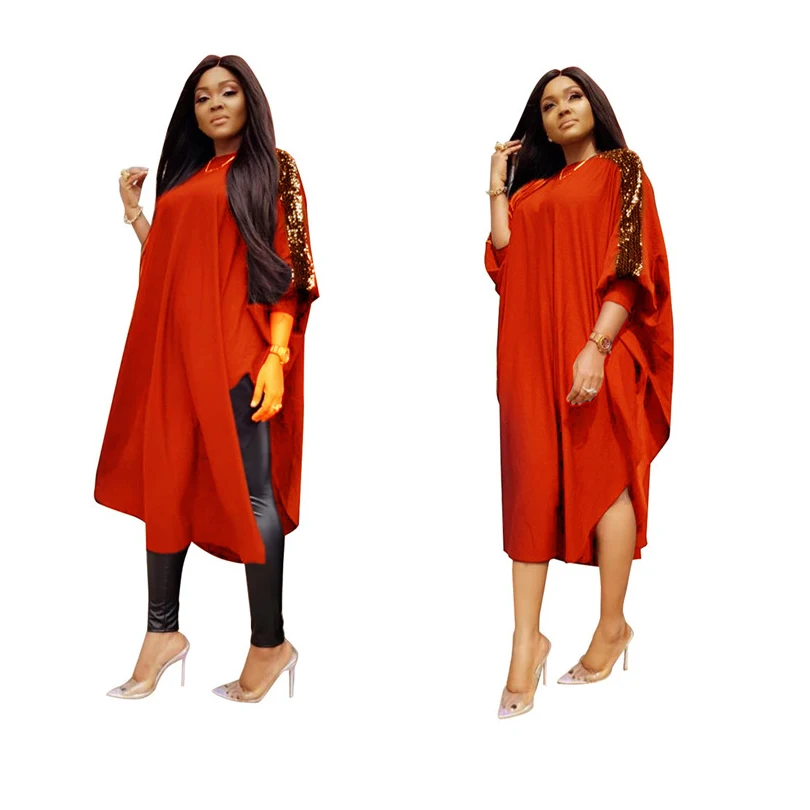 

African Dresses For Women Sequined Africa Clothing Muslim Long Dress High Quality Length Fashion African Dress For Lady