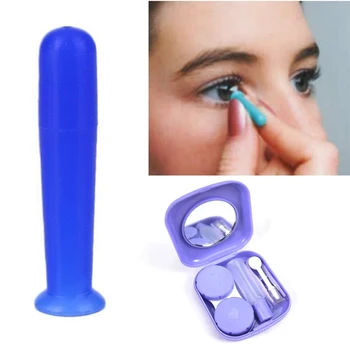 

Portable Contact Lens Case Cartoon Animal with Mirror Eye Care Kit Contact Lenses Box