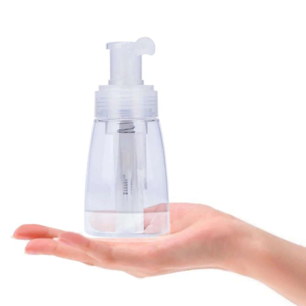 Kesoto 180ml Empty Clear Powder Spray Bottle with Locking Nozzle for Loose Bath Powder